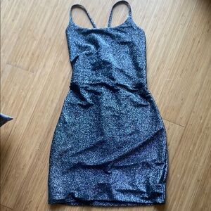 Elegant Black Glitter Dress